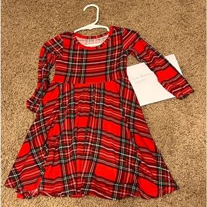 POSH PEANUT TARTAN VINTAGE RED DRESS 2T